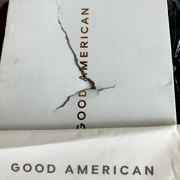 NIB- Good American Clear Wedge Sandals Size 9.5 Neoprene GA368N-X - Picture 5 of 7